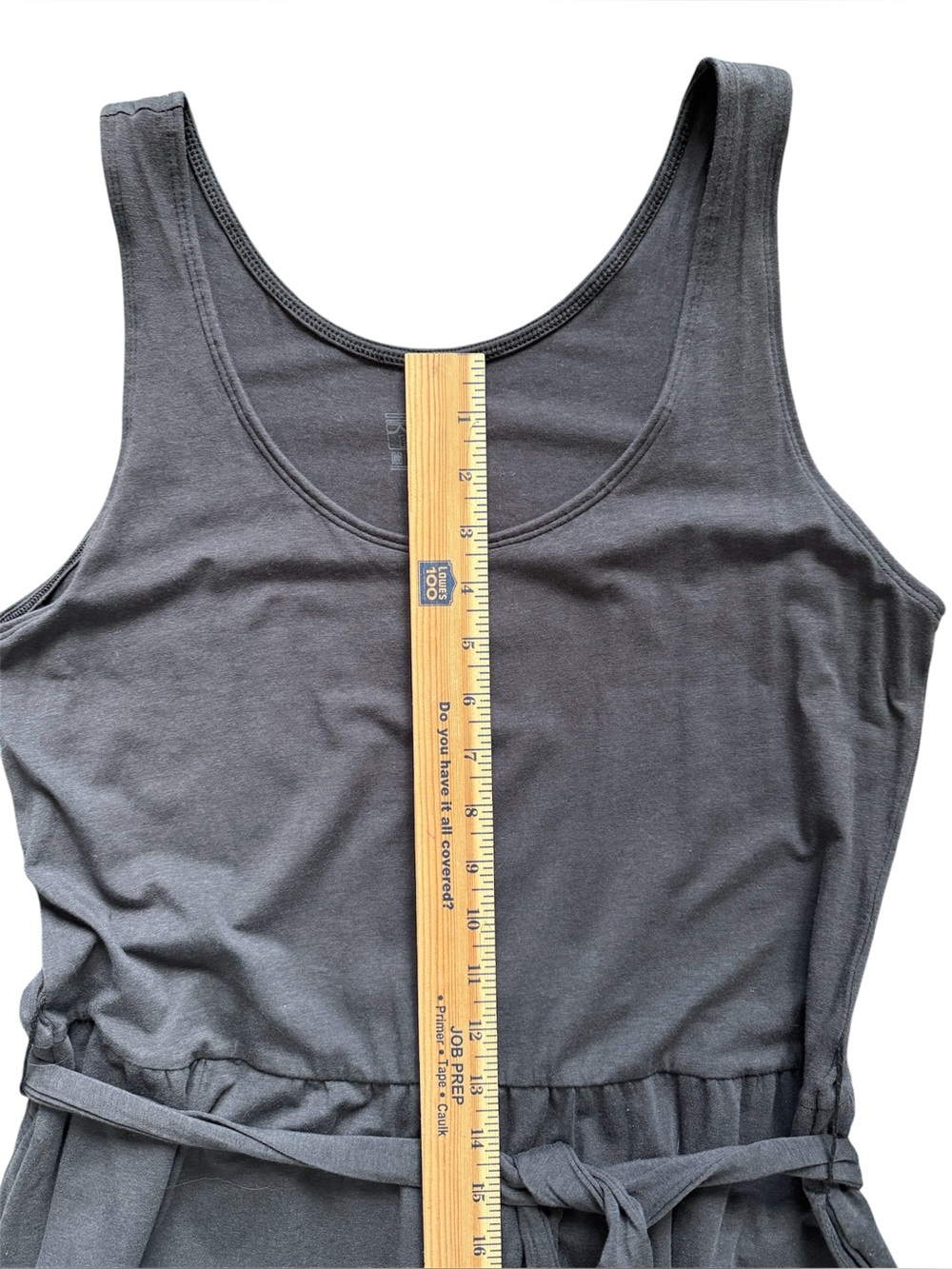 Patagonia Wide Leg Jumpsuit Gray Tie Waist Organic Cotton Lyocell Medium - Picture 6 of 7